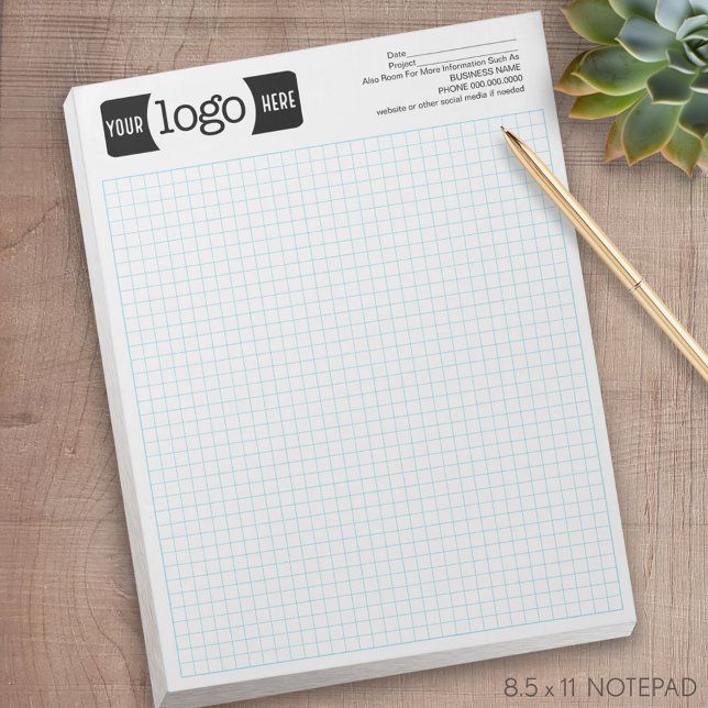 Bloc-note Calcpad graphique d'ingénierie avec logo de l'entr (custom notepad with logo)