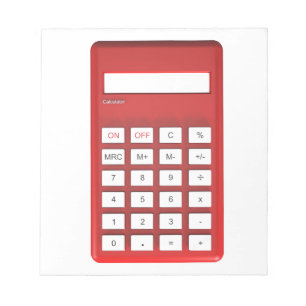 Bloc-note Calculatrice rouge