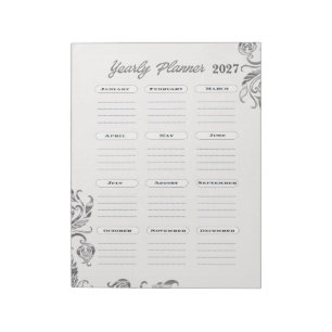 Bloc-note Calendrier annuel planificateur