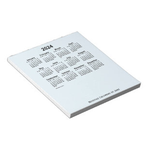 Bloc-note Calendrier bleu Alice 2024 par Janz Small Notepad
