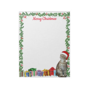 Bloc-note Calendrier de Noël personnalisé 11 x 8,5" avec cha