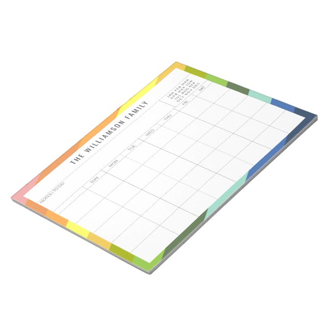 Bloc-note Calendrier personnalisé simple couleur (Incliné)