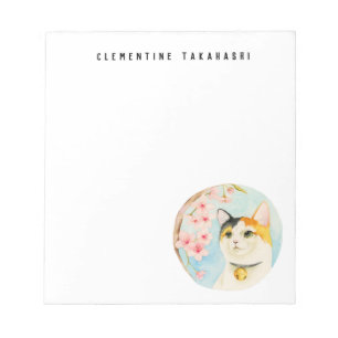 Bloc-note Calico Chat et Fleur de cerisiers   Ajouter Votre 