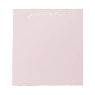 Bloc-note Calligraphie moderne minimaliste Nom Lilas Blush