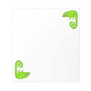 Bloc-note Caméléon mignon vert