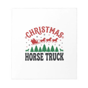 Bloc-note Camion à chevaux de Noël Western Santa Sleigh Desi