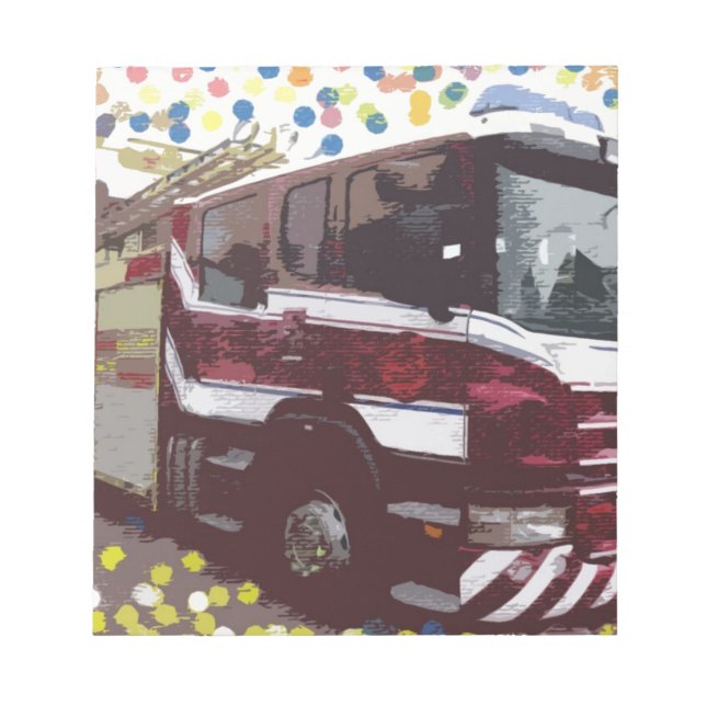 Bloc-note Camion de pompiers (Devant)
