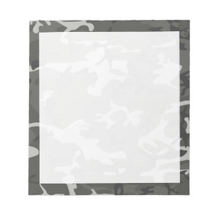 Bloc-note Camouflage Abstrait gris moderne