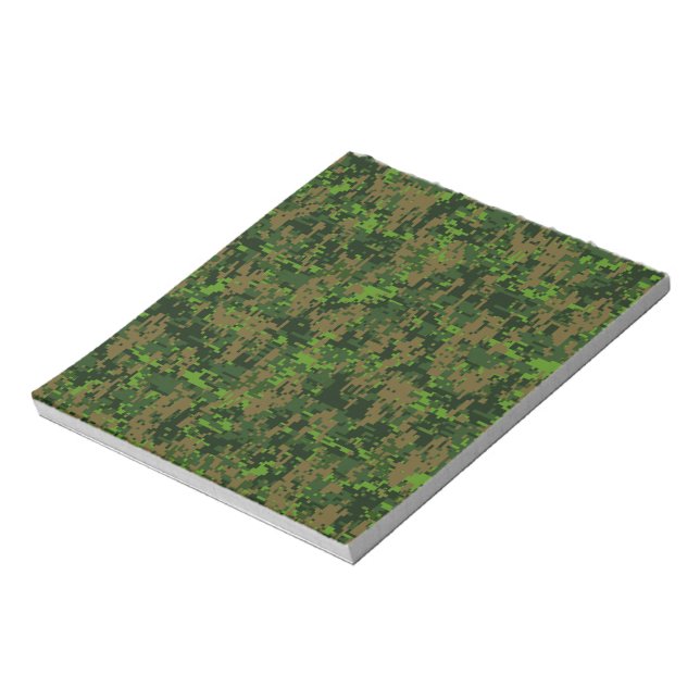 Bloc-note Camouflage numérique vert de style Woodland (Tourné)
