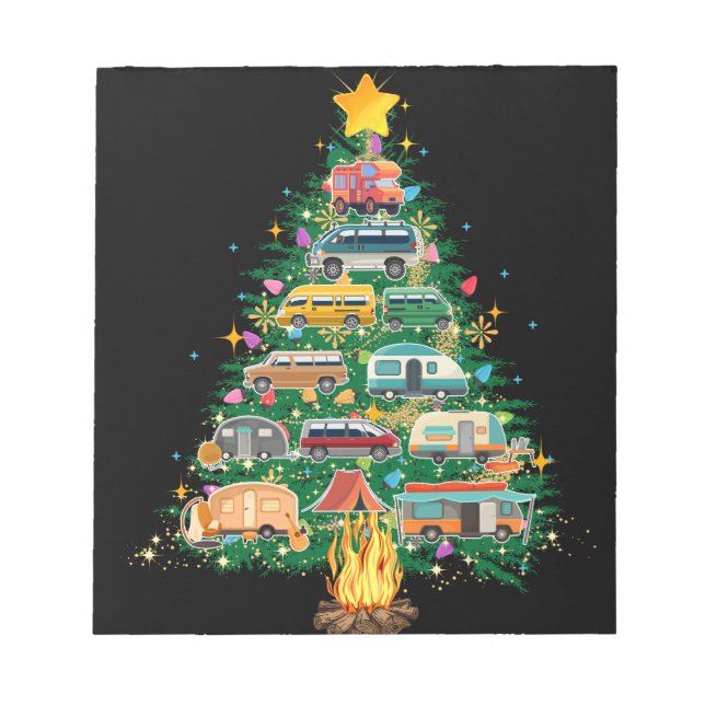 Bloc-note Camper Christmas Tree Véhicules Camping Rving (Devant)