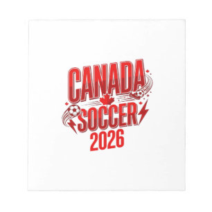Bloc-note Canada Soccer 2026 Soccer Bold Typographie de pays