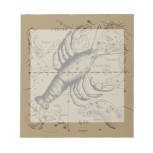 Bloc-note Cancer constellation Hevelius 1690 Engaving