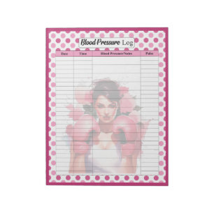 Bloc-note Cancer du sein rose Journal de la pression artérie