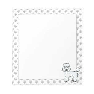 Bloc-note Caniche jouet blanc Chien de dessin animé mignon