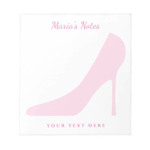 Bloc-note Caoutchouc rose haut talons chaussure pour femmes