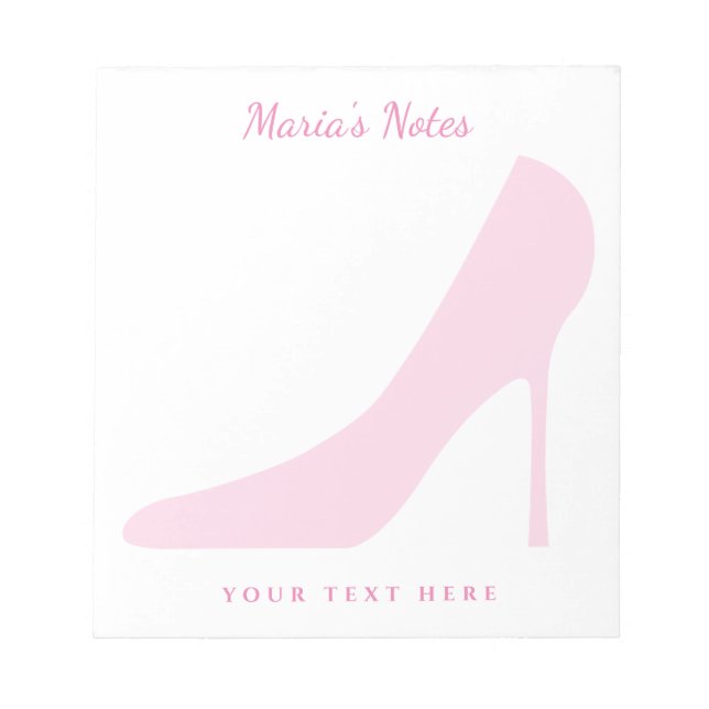 Bloc-note Caoutchouc rose haut talons chaussure pour femmes (Devant)