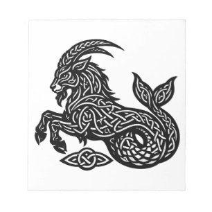 Bloc-note Capricorne — Encre Hantée Zodiaque Bouc‑Poisson