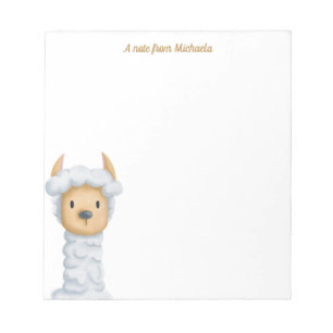 Bloc-note Caricature Cute Llama pour enfants