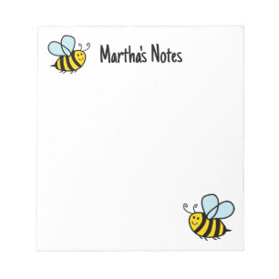 Bloc-note Caricature d'abeille mignon conception PC bloc-not