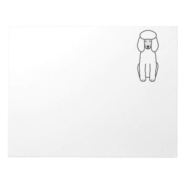 Bloc-note Caricature de chien de caniche (Devant)