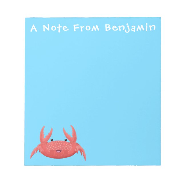 Bloc-note Caricature de crabe rouge cuite (Devant)