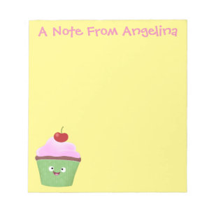 Bloc-note Caricature de cupcake joyeux