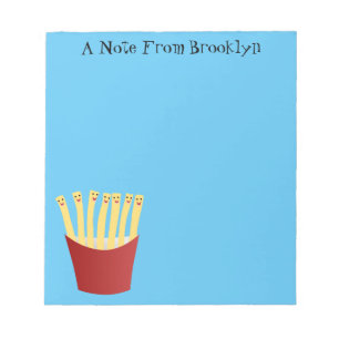 Bloc-note Caricature de frites Cute kawaii fast food