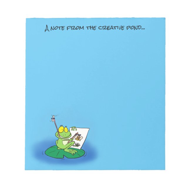 Bloc-note Caricature de grenouille mignonne, il note (Devant)