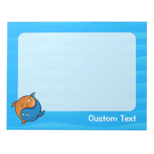 Bloc-note Caricature de poisson Yin Yang