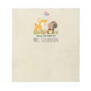 Bloc-note Caricature en bois mignon