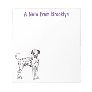 Bloc-note Caricature pour chien dalmate