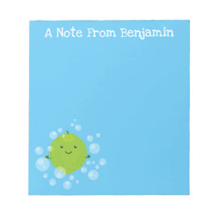 Bloc-note Caricature verte aux agrumes de citron vert mou