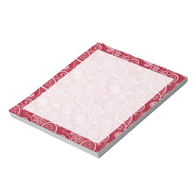 Bloc-note Carmine Red Paisley (Tourné)