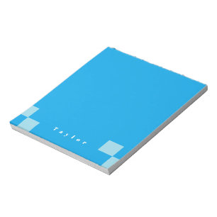 Bloc-note Carré bleu foncé et clair bloque motif