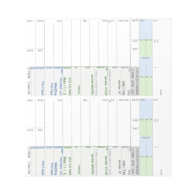 Bloc-note Carte à puce AA B787 Notes (Devant)