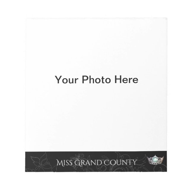 Bloc-note Carte Autographique Miss America Flourd Argent Cou (Devant)