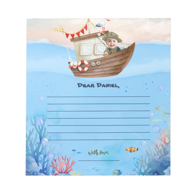 Bloc-note Carte de capsule temporelle d'anniversaire de pêch (Devant)