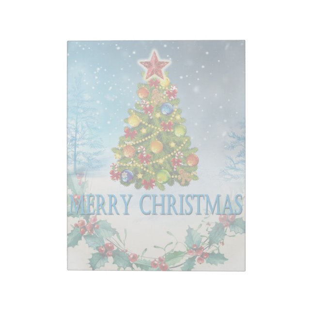 Bloc-note Carte de Joyeux Noël (Tourné)