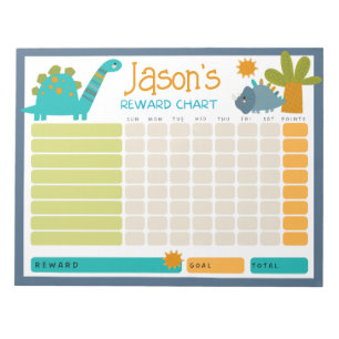 Bloc-note Carte de récompense pour les enfants Dinosaur mign