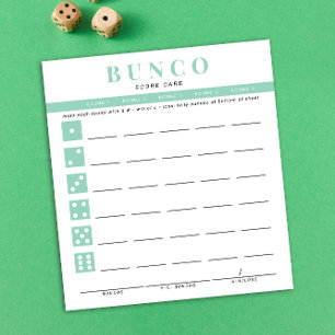 Bloc-note Carte de score Bleu et Blanc Bunco