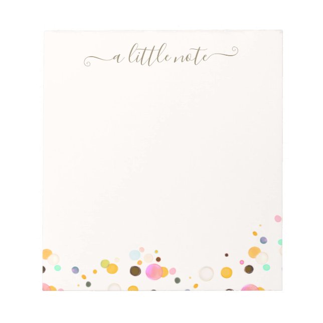 Bloc-note Carte de signature Cute Confetti (Devant)