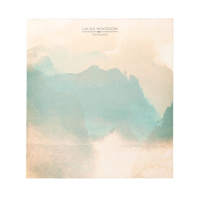 Bloc-note Carte de visite Abstrait de l'aquarelle (Devant)