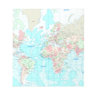 Bloc-note Carte du monde