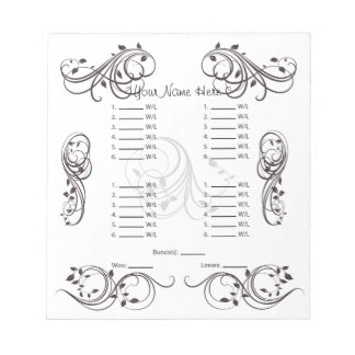 Bloc-note Carte/Feuille Bunco Mignonne Abstraite