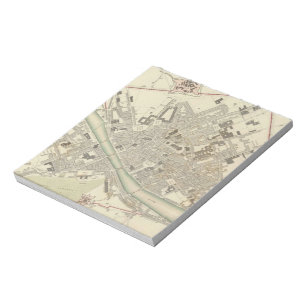 Bloc-note Carte vintage de Florence Italie (1835)