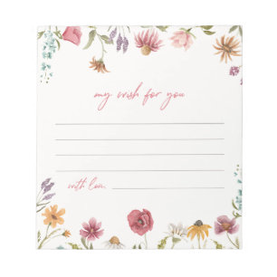 Bloc-note Cartes pour notes fleurs sauvages   FLEUR SAUVAGE