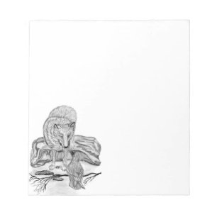 Bloc-note Carton noir et blanc Wolf et Raven