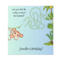 Cartons d'anniversaire pour singes et bananes