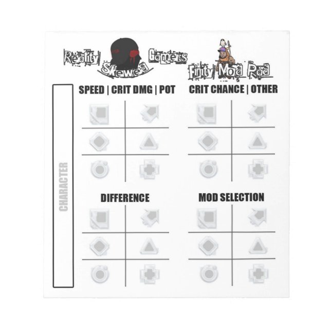 Bloc-note Cartouche d'alimentation de fin RSG (Devant)