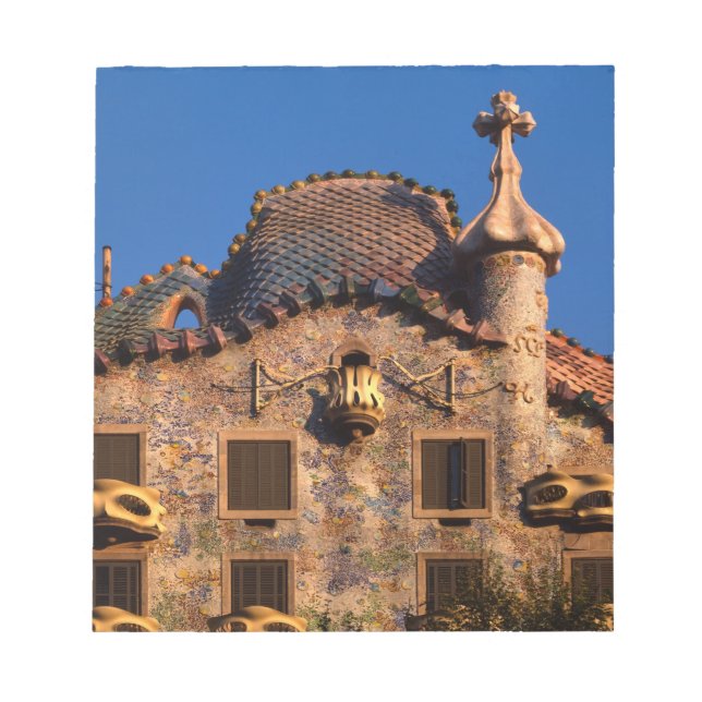 Bloc-note Casa Batilo, architecture de Gaudi, Barcelone, (Devant)